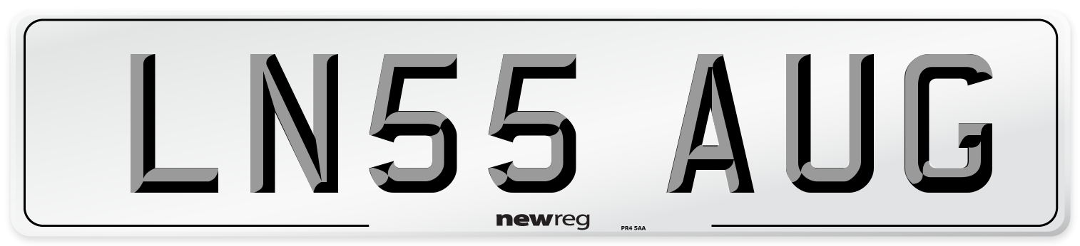 LN55 AUG Number Plate from New Reg